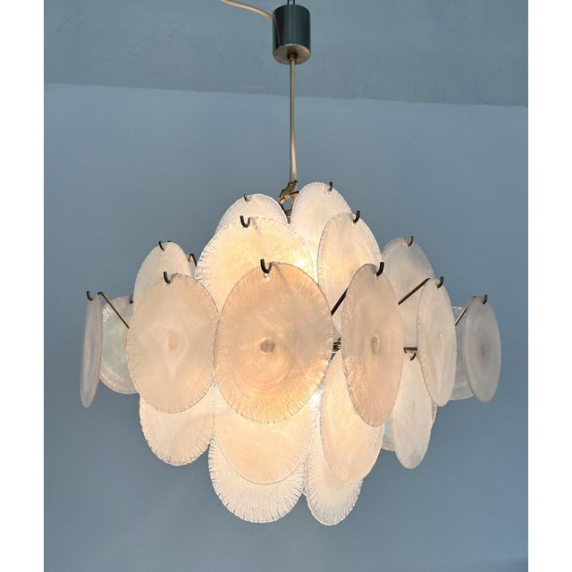 Italian Murano Glass and Nickel Chandelier by Carlo Nason for Mazzega, 1970s For Sale - Image 10 of 17