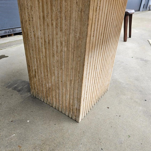 Square Travertine Dining from Up & Up, 1975 For Sale - Image 10 of 11