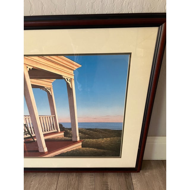 1990s Daniel Pollera Coastal Print Framed Custom Decor c.1990s-2000s For Sale - Image 5 of 6
