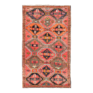 Antique Tribal From Cihanbeyli Konya With Geometric Medallions 3'10'' X 6'9''