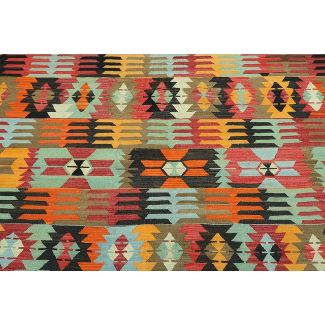 Vintage Turkish Kilim Rug-7’3’x9’1" For Sale - Image 9 of 13
