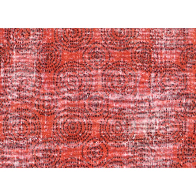 This vintage Turkish mid-century modern rug, handwoven with wool on a cotton foundation in the Sparta region of Western...