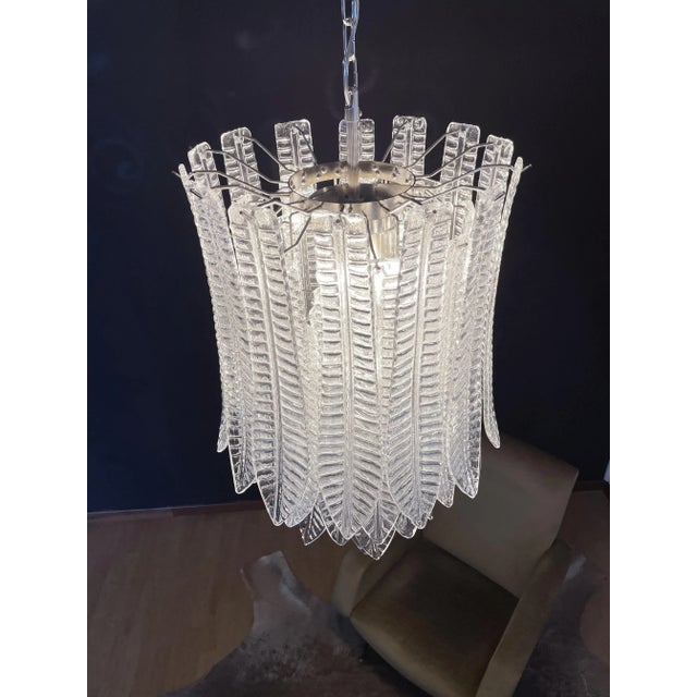 Huge Italian Murano Felci Glass Chandelier, 1980s For Sale - Image 9 of 18