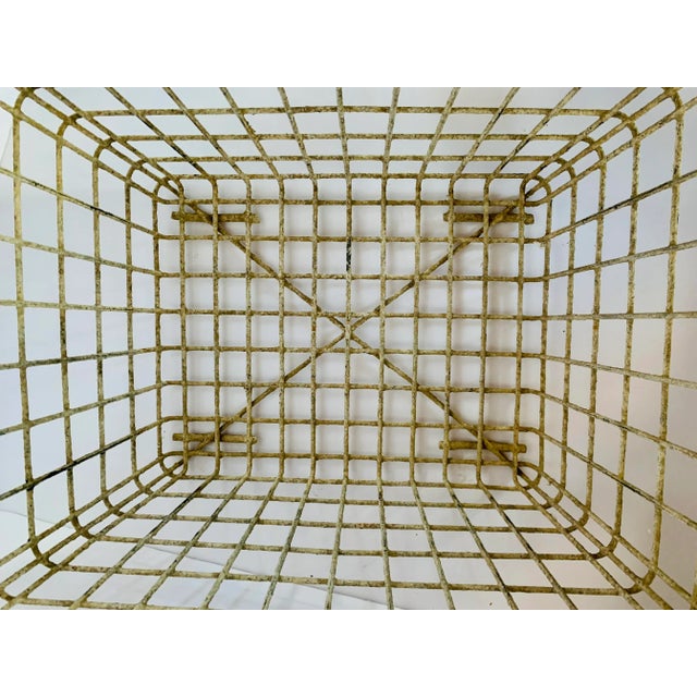 1930s 1930's Vintage French Wire Oyster Baskets Color Coded to Identify the Owner- a Pair For Sale - Image 5 of 12