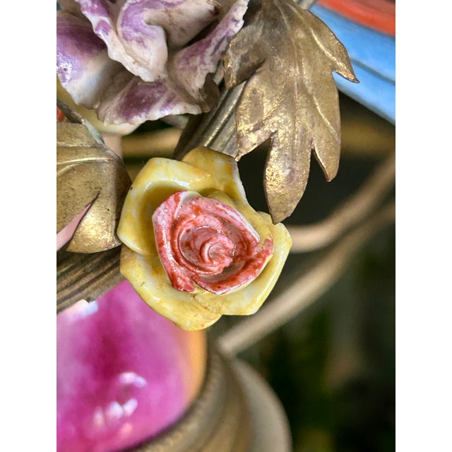 Pair of Antique French Porcelain Bird Figural Lamps For Sale In Kansas City - Image 6 of 11