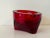 1960s Vintage Mid-Century Modern Viking Ruby Glass Abstract Geometric Ashtray in Mold-Blown Red Glass Round/Triangular Dish For Sale - Image 5 of 6