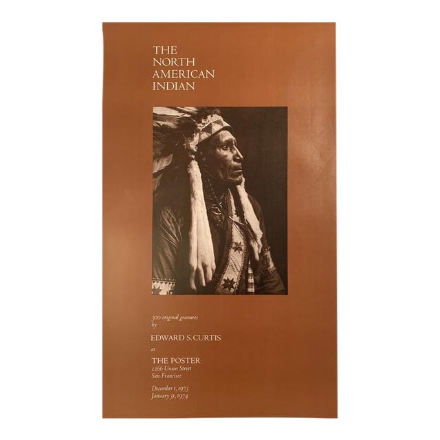 1973 Edward Sheriff Curtis The North American Indian Exhibition Poster For Sale