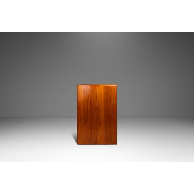 Elegant Mid-Century Danish Modern Cabinet / Sideboard / Credenza in Teak & Brass by D-Scan, C. 1980's For Sale - Image 11 of 18