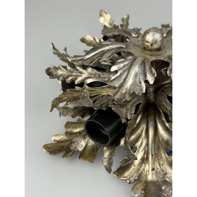 Florentine Wall or Ceiling Lamp in Metal from Banci Firenze, 1960s-1970s For Sale - Image 12 of 18