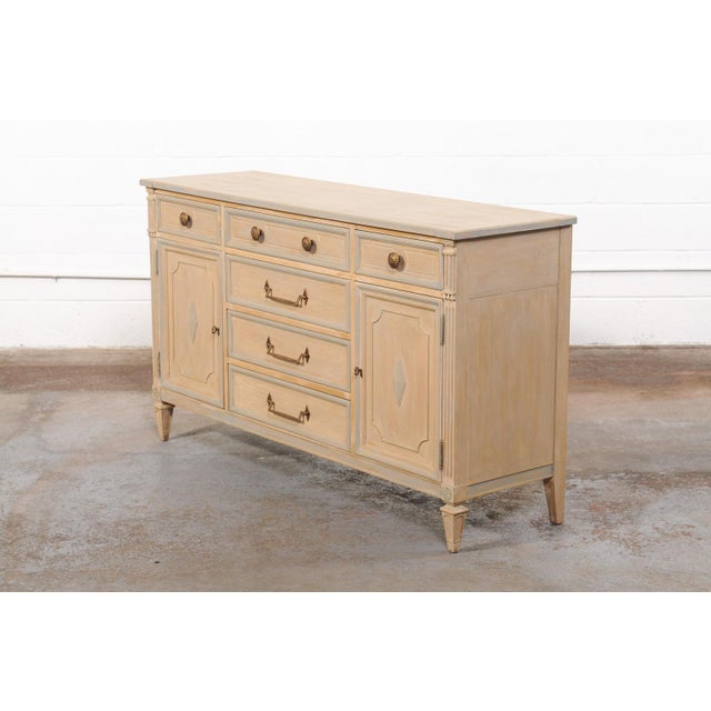 French Painted Sideboard/Buffet, Mid 20th C For Sale - Image 11 of 13