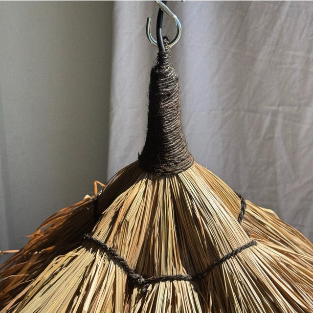 Pendant Light or Lampshade in Alang Alang Fibers For Sale - Image 13 of 15