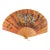 Vintage Korean Hand Painted Tiger Folding Fan Bamboo Signed Korea Asian Folk Art For Sale