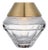 Waterford by Visual Comfort Signature Copper Coast 5" Rechargeable Accent Lamp in Natural Brass with Clear Crystal For Sale