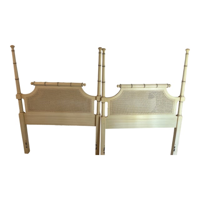 Vintage Bali Hai Twin Headboards Attributed to Henry Link For Sale