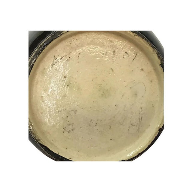 19th Century Antique French Barbotine Majolica Vase For Sale - Image 5 of 6