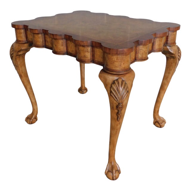 Maitland Smith Chippendale Style Accent Table 30"w For Sale