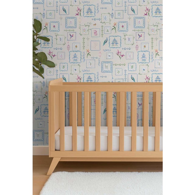 Mahjong Tile Grasscloth Wallpaper by House Party | Soap White | 6 Yards For Sale In Charlotte - Image 6 of 8