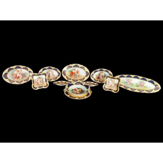 Important Porcelain Tableware Service 108 Pieces 19th Century The tableware is inspired by the life of a mythological...