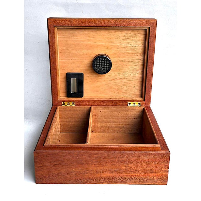 Vintage Tropical Hardwood Humidor With Spanish Cedar Lining For Sale - Image 9 of 15