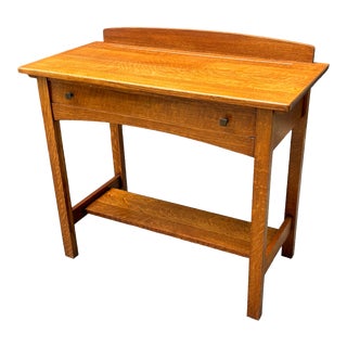 Limbert Mission Oak Arts & Crafts Writing Desk For Sale