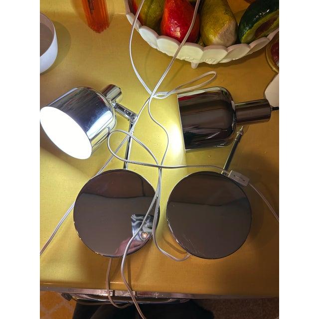 1970s Underwriters Laboratories Chrome Wall Sconces - a Pair For Sale In Las Vegas - Image 6 of 9