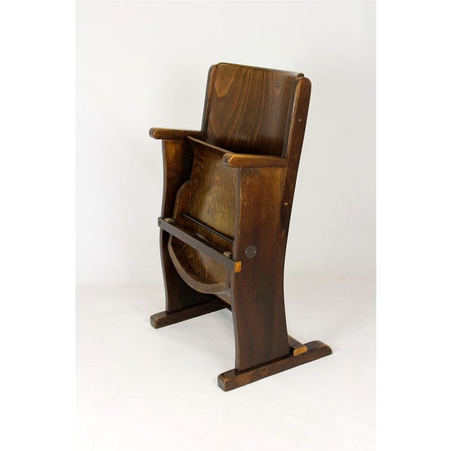 Vintage cinema armchair produced by TON (formerly Thonet), dating to the 1940s–1950s, Czech origin. Preserved in good...