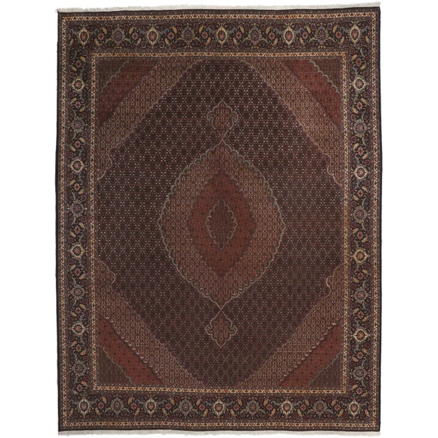Vintage Persian Mahi Tabriz Rug - 9'10 X 12'09 For Sale - Image 9 of 9