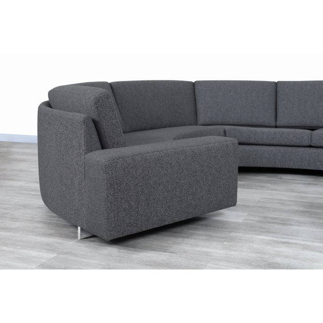 Milo Baughman Mid-Century Modern Circular Sectional Sofa Attributed to Milo Baughman ,1970s For Sale - Image 4 of 10