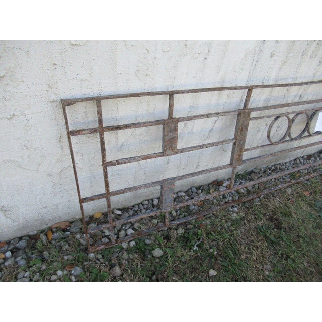 Antique Victorian Iron Gate Window Garden Fence Architectural Salvage Door #072 For Sale - Image 5 of 6