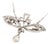 Antique Art Nouveau Platinum Pendant Necklace - 0.4ct Pear Cut Diamond Drop - For Sale