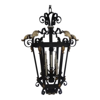 Massive Paul Ferrante Style French Iron Lantern For Sale