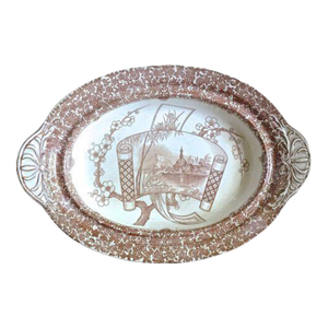 Antique Copeland Lagoon Blossom Platter