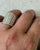 Handmade vintage sterling silver wide band ring with dot detail.