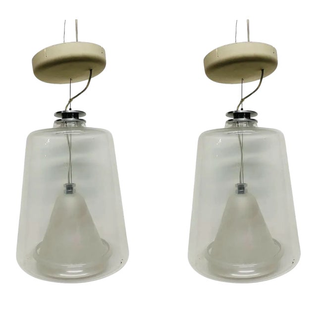 1990s Marta Laudani & Marco Romanelli, Oluce, Hanging Lamps - a Pair For Sale