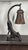 1950s Vintage Heavy Cast Iron Cat Lamp With Hand-Blown Amber Glass Shade For Sale - Image 5 of 10