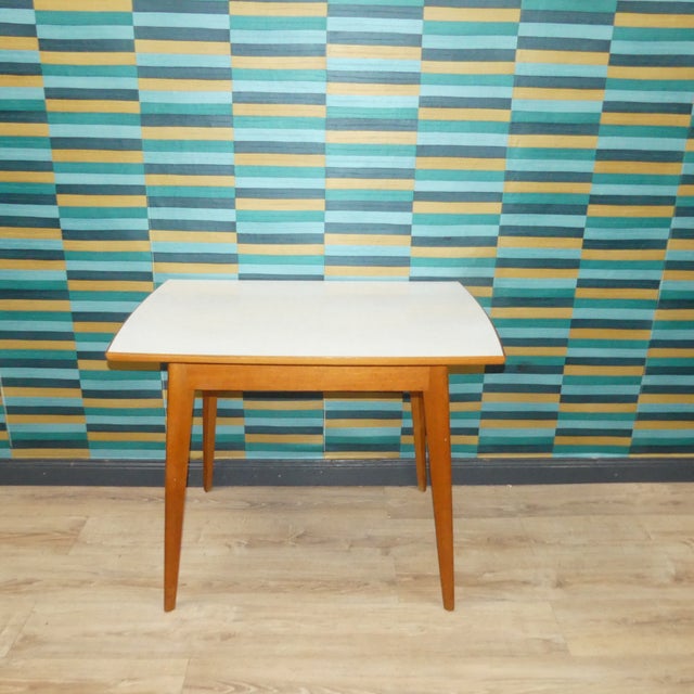 Mid-Century Modern Small Kitchen Table in Wood and Resopal, 1950s For Sale - Image 3 of 8