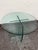 Vintage Post Modern Round Glass Side Table For Sale - Image 9 of 12