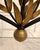 1950s 1960s Italian Style Wrought Iron & Gilt Leaf Glass Console Table For Sale - Image 5 of 15