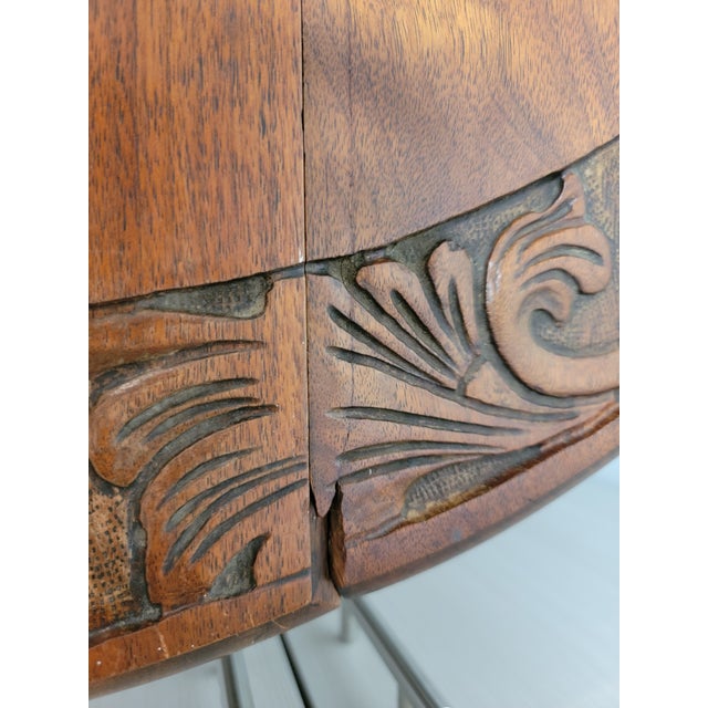 Antique English Oak Carved Table For Sale In Kansas City - Image 6 of 7