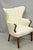 Vintage French Art Deco Style Channel Wingback Mahogany Lounge Arm Chairs - Pair For Sale - Image 16 of 16