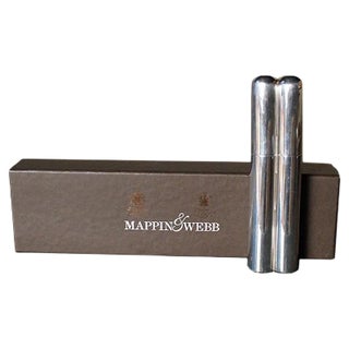 Vintage Solid Silver Cigar Case from Mappin & Webb, 1998 For Sale