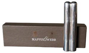 Vintage Solid Silver Cigar Case from Mappin & Webb, 1998