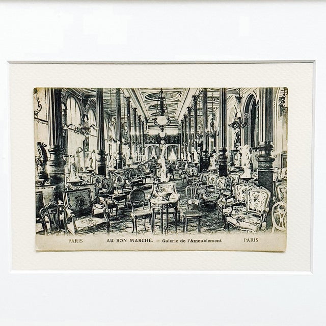 Green Early 20th Century Curated Parisian Architecture & History Framed Postcard Collection - Set of 6 For Sale - Image 8 of 14