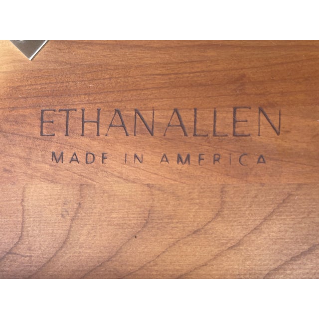 Brown Mission Style Solid Cherry Ethan Allen American Impressions Corner Tables – Pair For Sale - Image 8 of 8