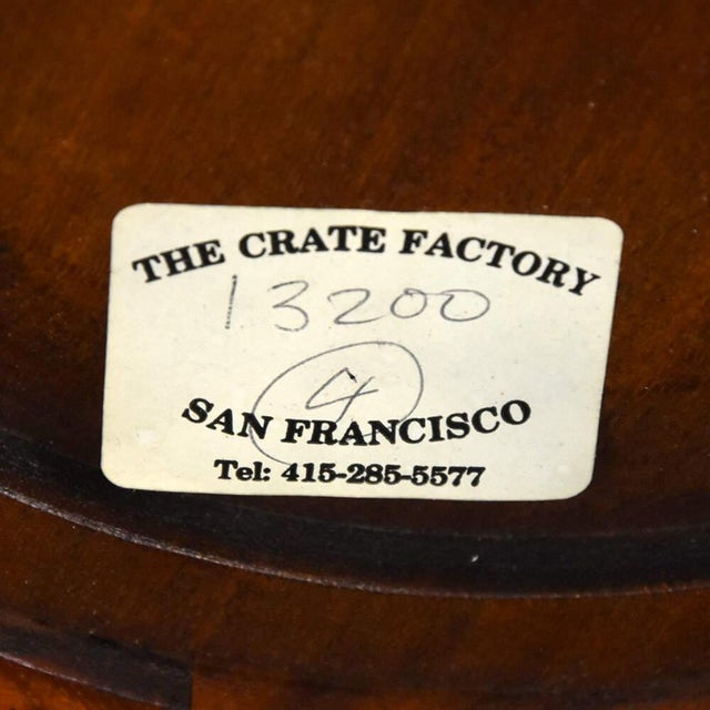 Brown Late 20th Century Pair of Bentwood Drum Stools With Inset Porcelain Top For Sale - Image 8 of 9