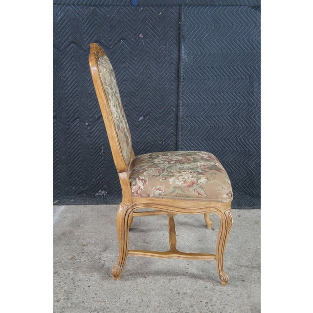 Beige 8 Vintage Drexel Heritage Louis XVI Style Walnut Upholstered Dining Chairs For Sale - Image 8 of 13
