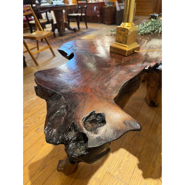 Late 20th Century Studio Style Tree Trunk Table For Sale - Image 4 of 12