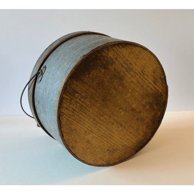 A Beautiful Authentic 19th Century Original Paint Handmade Kitchen Bail Handled Pantry Box For Sale - Image 12 of 13