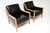 Wood Vintage Swedish Leather Armchairs, 1960s, Set of 2 For Sale - Image 7 of 12