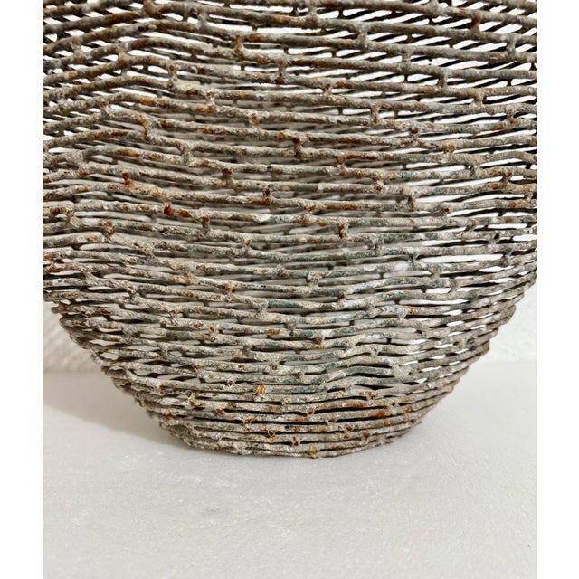 American Craft Studio Handmade Sculpture Welded Bronze Kinetic Vessel Op Art For Sale In Miami - Image 6 of 18